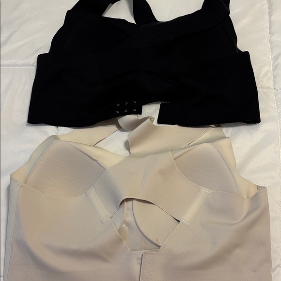 Set of 2 - Black and Cream Women's Intimate Bra with Fixed Cup and Hooks Back - Picture 4 of 7